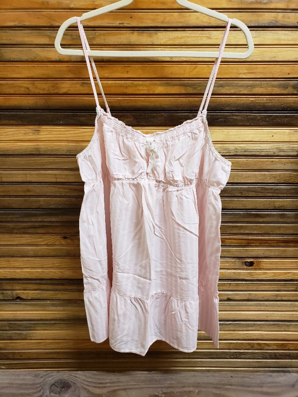 Victoria’s Secret Pink & White Striped Babydoll Nightgown Size XL